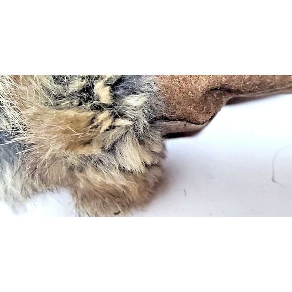 Vintage Polish Skier Doll Real Fur Hood Hand Painted Face Leather Suede - Picture 10 of 16